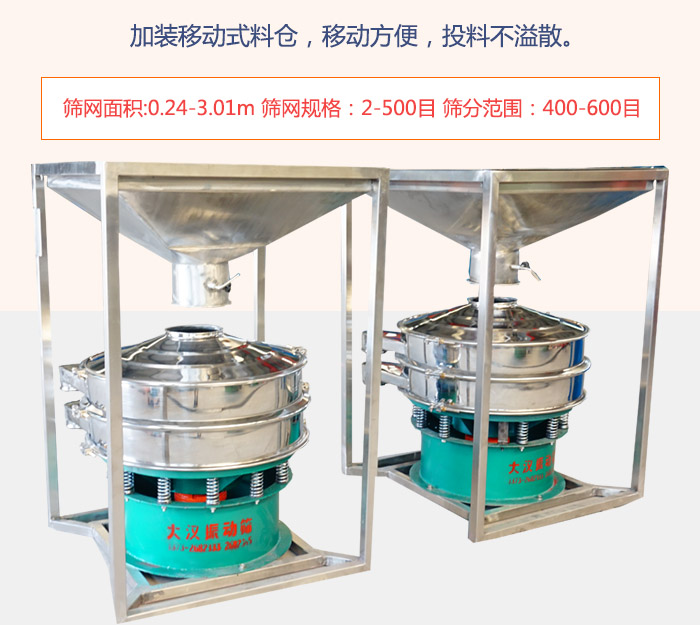 加裝移動式料倉,移動方便,投料不溢散。